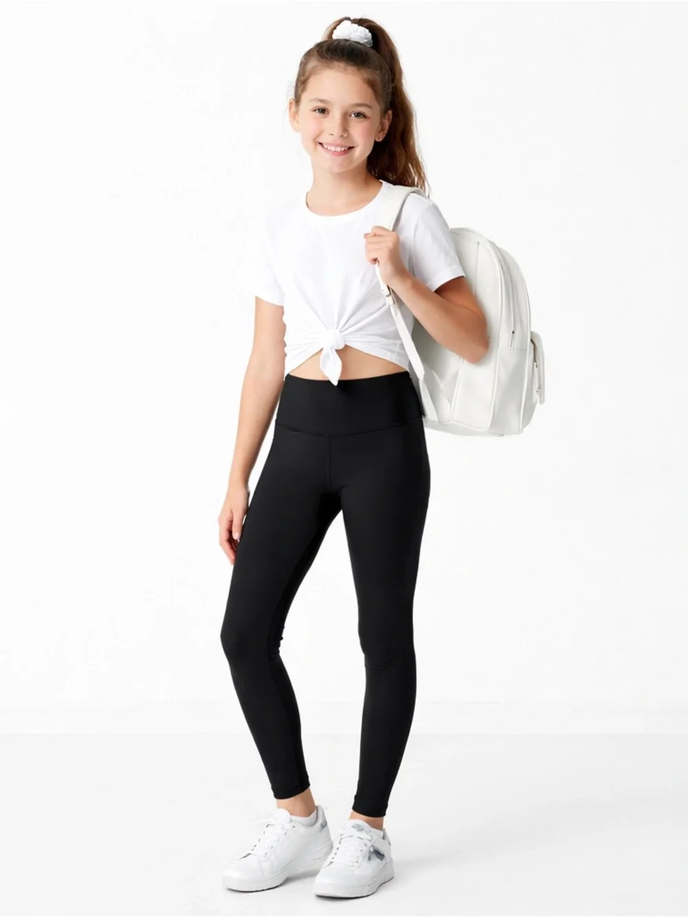 Ideology Girls Black High Rise Leggings Size S NWT Stretch Activewear